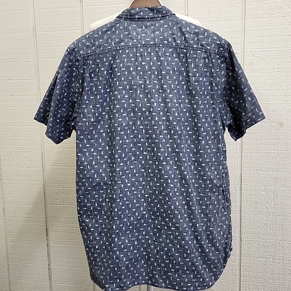 VISSLA Men's Blue Patterned Cotton Button-down Collared Shirt Casual XL - Picture 8 of 10